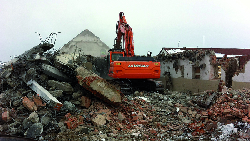 Baustelle Gut Oberheising zur Erweiterung des Betriebsgeländes